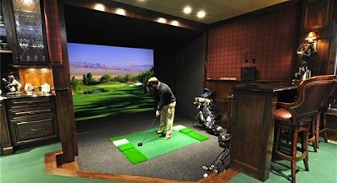 Golf in basement