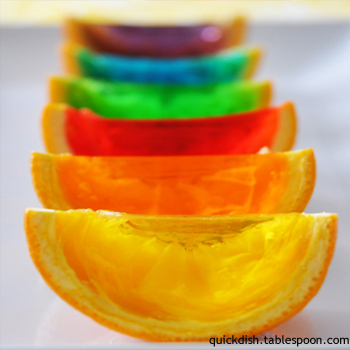 rainbow jello orange wedges