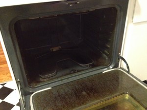 My gross oven before cleaning