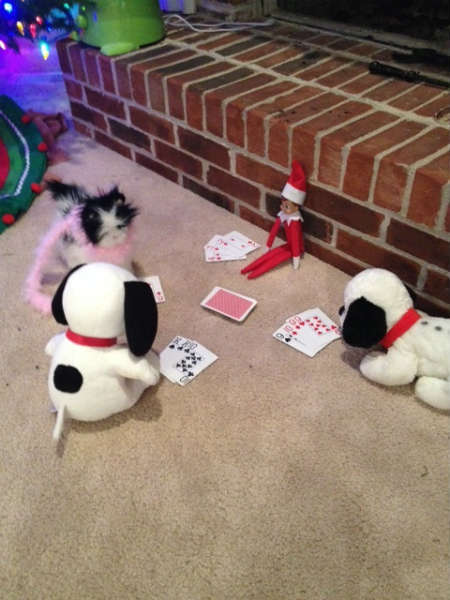 Elf on the Shelf, playing cards