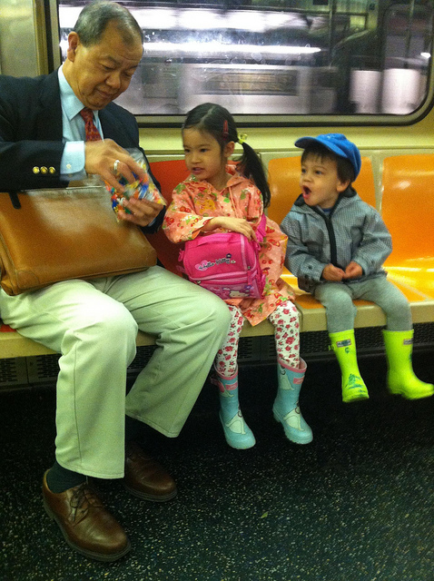 kids subway nyc parent