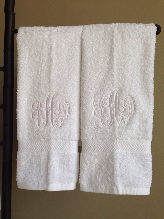 monogram hand towel