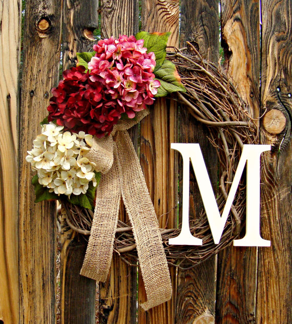 monogram wreath