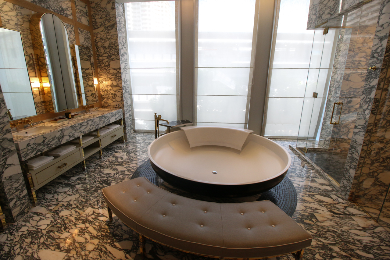 Luxurious bathroom at the Ritz-Carlton Residences, Bangkok
