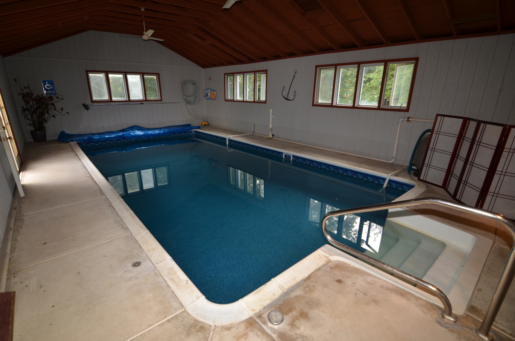 Indoor pool at 26 Cromwell Dr in Chesterfield, NJ