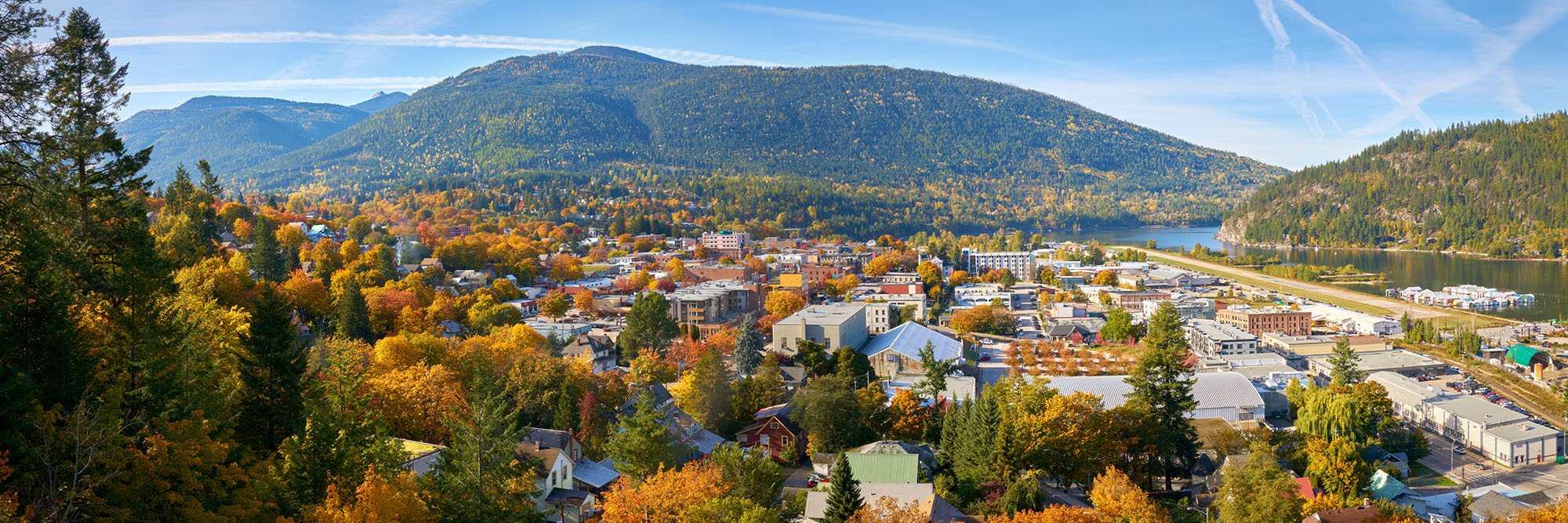 Nelson City BC Autumn Panorama - Coldwell Banker Blue Matter